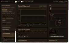 Resonance Studio — a session playing: the browser, the schedule graph, the live panel and the phase wheel